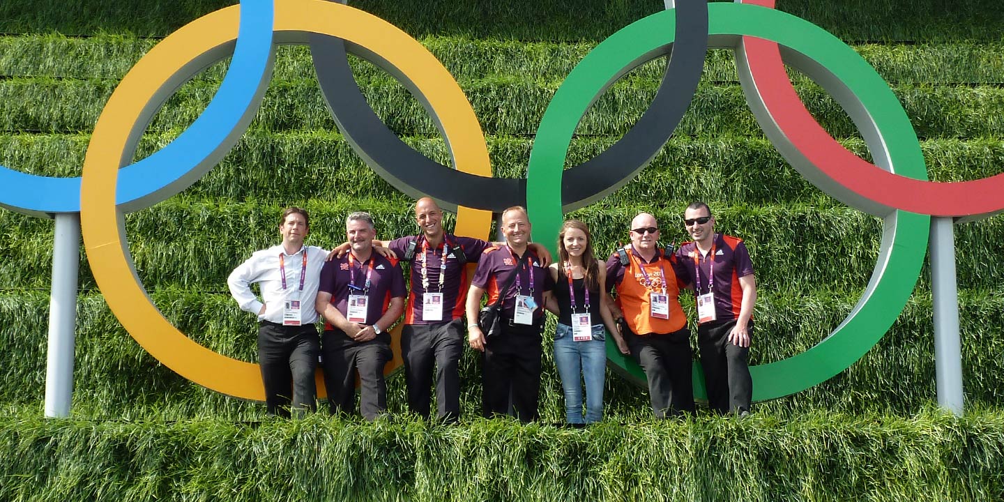 picture showing In 2012 Sword Security provided professional cover as a security partner for the London Olympics, continuing a tradition of crowd management at sporting event security.